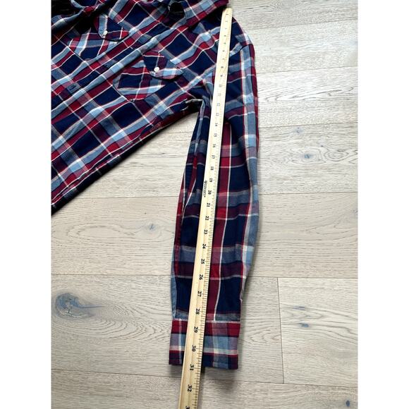 J. Crew Heavyweight Flannel Red/Blue Plaid Men's Size Medium - Picture 12 of 12